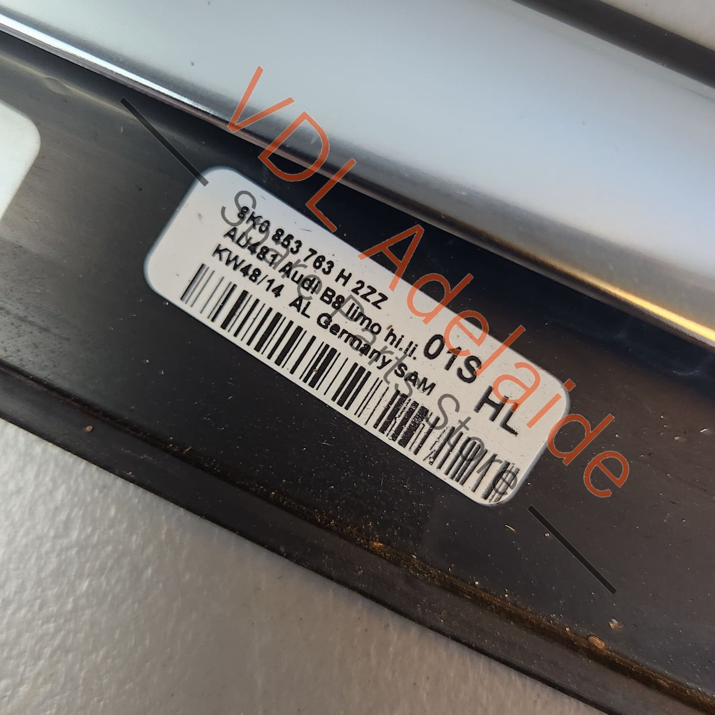 8K0853763H 8K0853763H2ZZ Audi A4 B8 Left Rear Door Lower Window Chrome Moulding Strip 8K0853763H 2ZZ