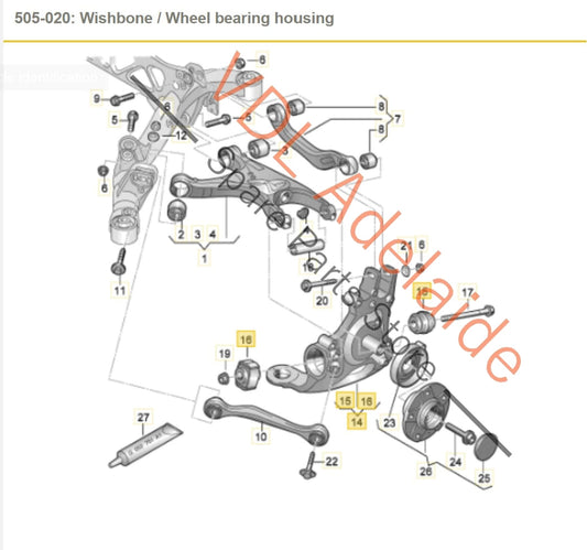 8K0505432AP 8K0505436AB 8K0505432AQ Audi A4 B8 Rear Right Suspension Hub Knuckle 8K0505432AP 8K0505432AQ 8K0505436AB