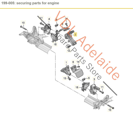 8K0199308CH Audi A4 B8 Right Side Aluminium Engine Support Bracket 8K0199308CH