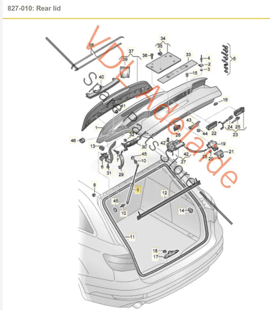 8W9827552C Audi A4 S4 B9 Wagon Rear Hatch Tailgate Lift Gas Strut Pair 8W9827552C