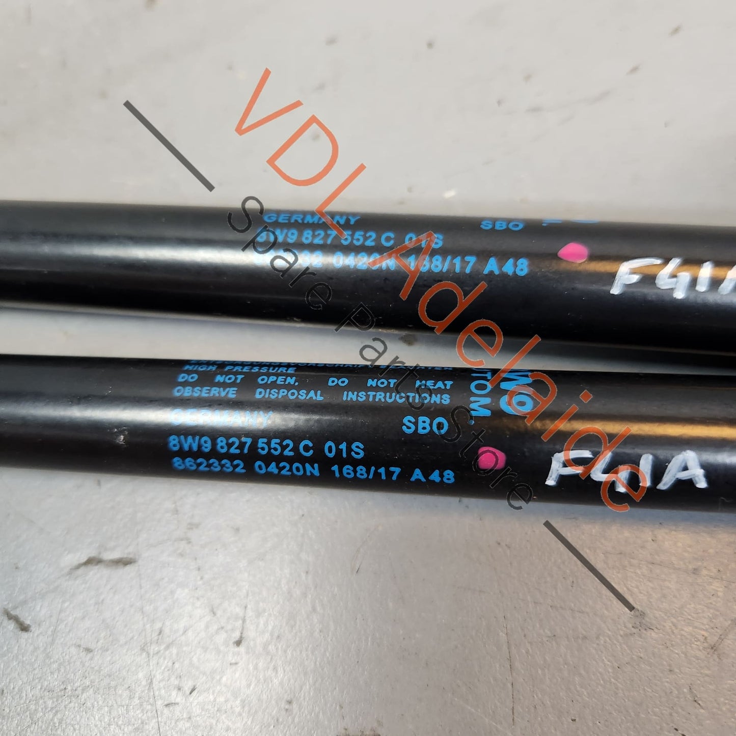 8W9827552C Audi A4 S4 B9 Wagon Rear Hatch Tailgate Lift Gas Strut Pair 8W9827552C