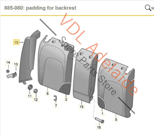 8W0885704 8W088570425D 8W0885704AK25D Audi A4 S4 B9 Right Side Rear Seat Leather Side Bolster Trim 8W0885704 25D 8W0885704AK 25D