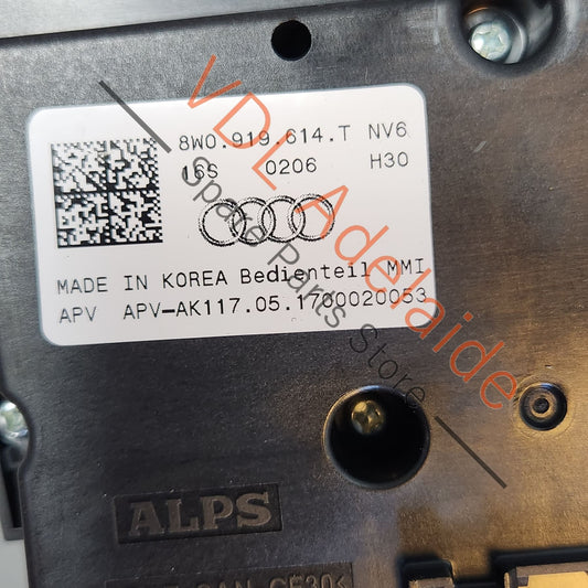 8W0919614T Audi A4 S4 B9 MMI Control Unit Switch Panel 8W0919614T