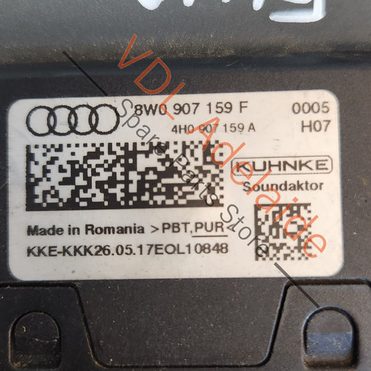 8W0907159F Audi A4 S4 RS4 B9 Control Unit for Impact Sound 8W0907159F