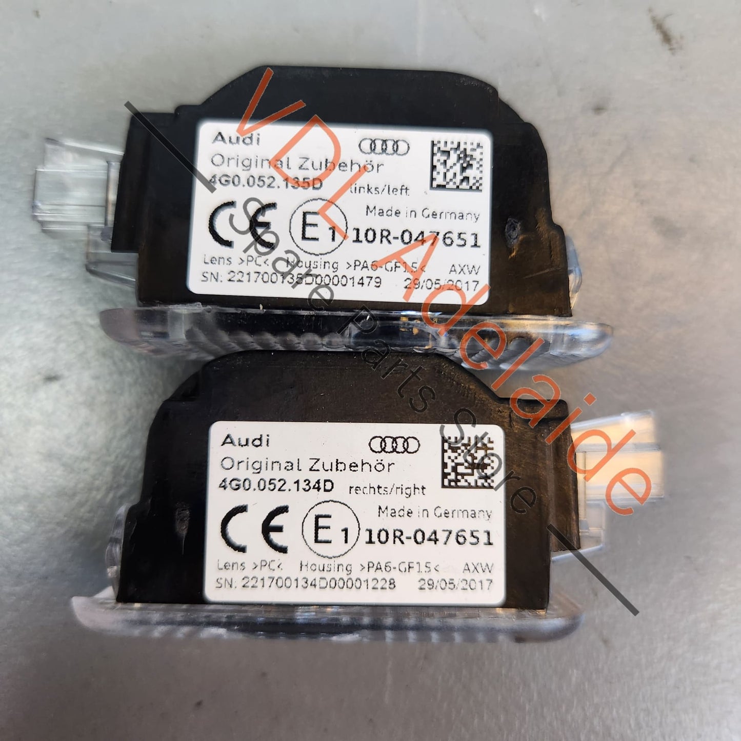 4G0052135D 4G0052136D Audi 4 Rings Projector Door Puddle Light Pair Left & Right Side 4G0052135D 4G0052136D