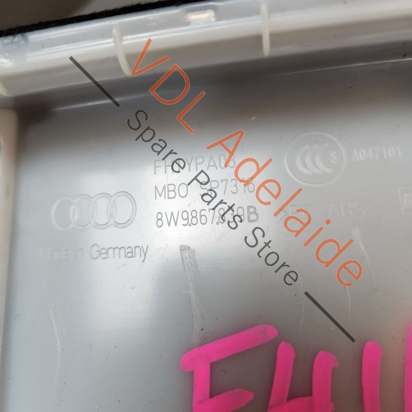 8W9867839BV48 8W9867839B Audi A4 S4 Rear Trunk Hatch Boot Roof Load Edge Trim Strip Roof Interior Liner 8W9867839B V48