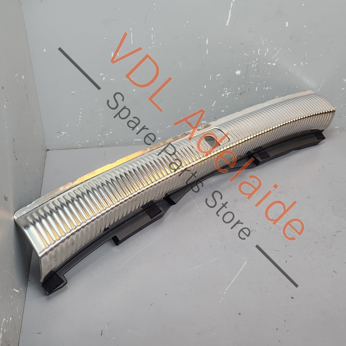 8W9864513 Audi A4 Wagon Avant Boot Loading Edge Trim Strip Interior Panel Stainless 8W9864483B
