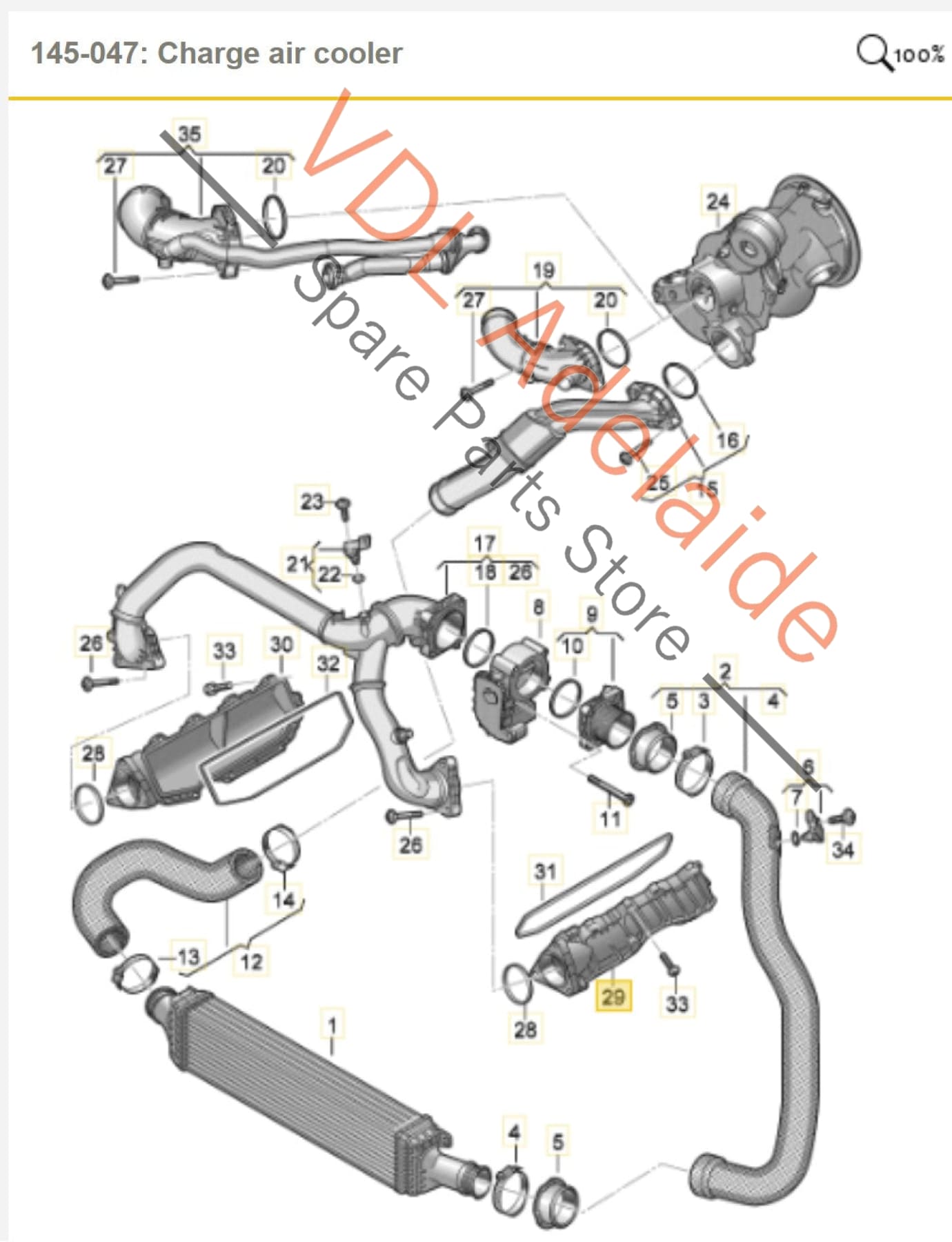 06M133267P Audi S4 B9 V6 3.0L Engine Left Side Plastic Intake Manifold 06M133267P