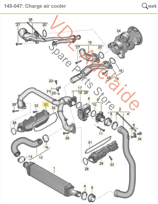 06M133268P Audi S4 B9 V6 3.0L Engine Right Side Plastic Intake Manifold 06M133268P