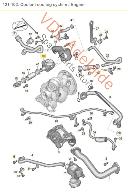 06H121601M Audi S4 TFSI B9 Electric Water Coolant Aux Pump Auxiliary 06H121601M