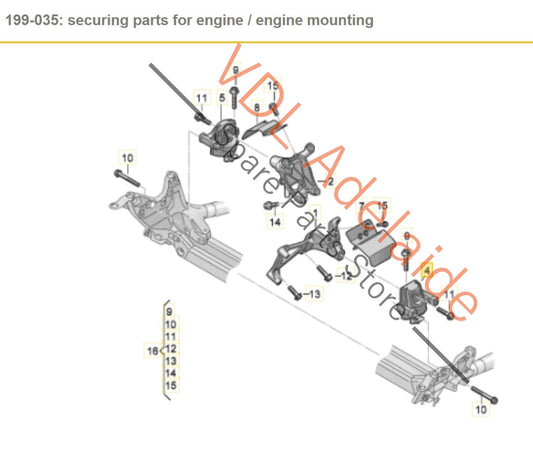 4M0199371FG 782215000000 4M0199371GM Audi Electric Engine Hydro Mount Left Side 4M0199371FG 782215147918 4M0199371GM