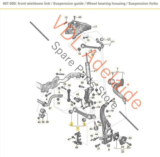 8W0407152D 8W0407156A Audi A4 S4 Front Right Suspension Lower Wishbone Arm 8W0407156A 8W0407152D