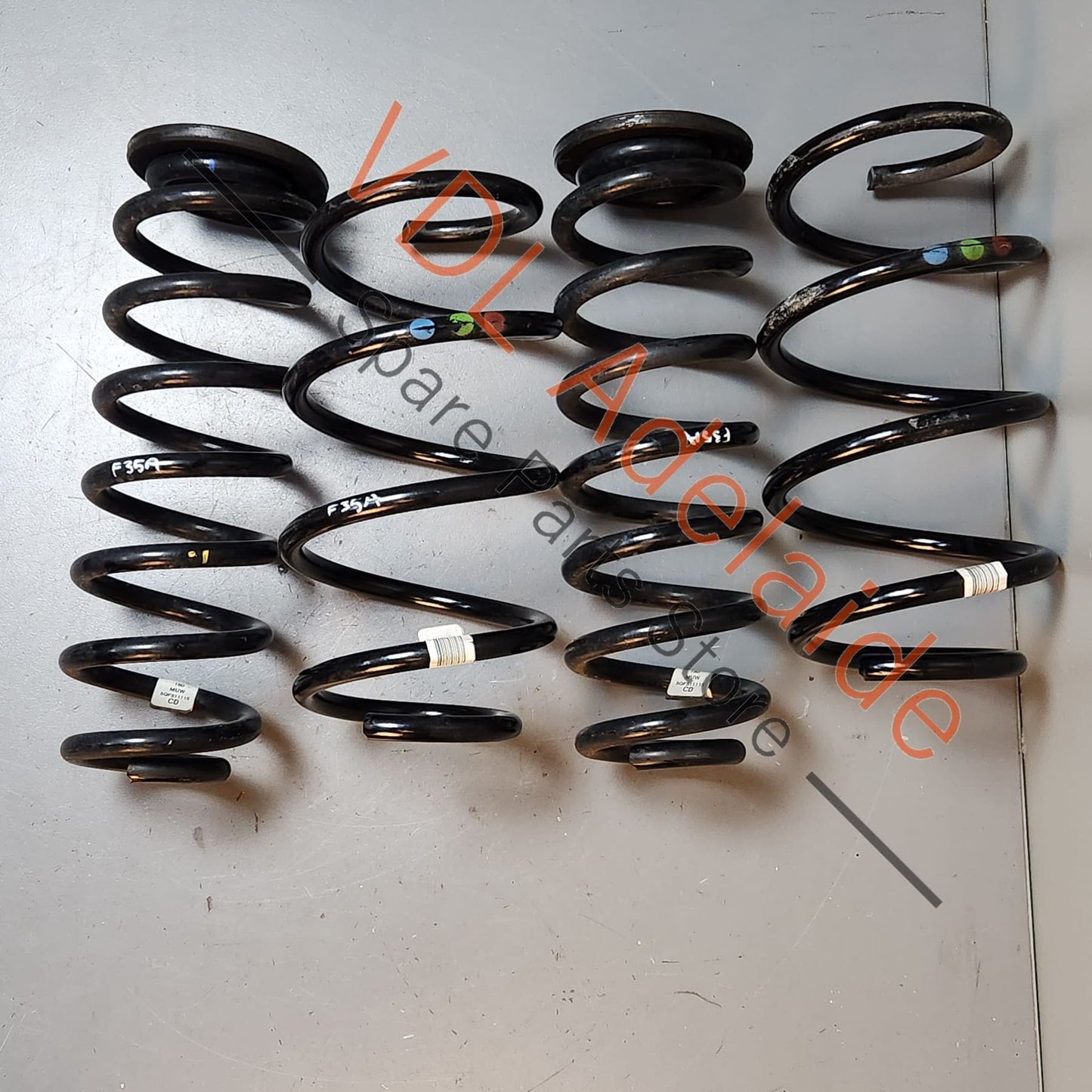 5Q0411105DE 5QF511115CD Audi RSQ3 Set of Suspension Coil Springs 5Q0411105DE 5QF511115CD