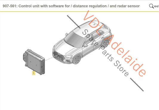 2Q0907561E 2Q0907561N Audi VW Front Radar Sensor for Guided Cruise 2Q0907561E 2Q0907561N