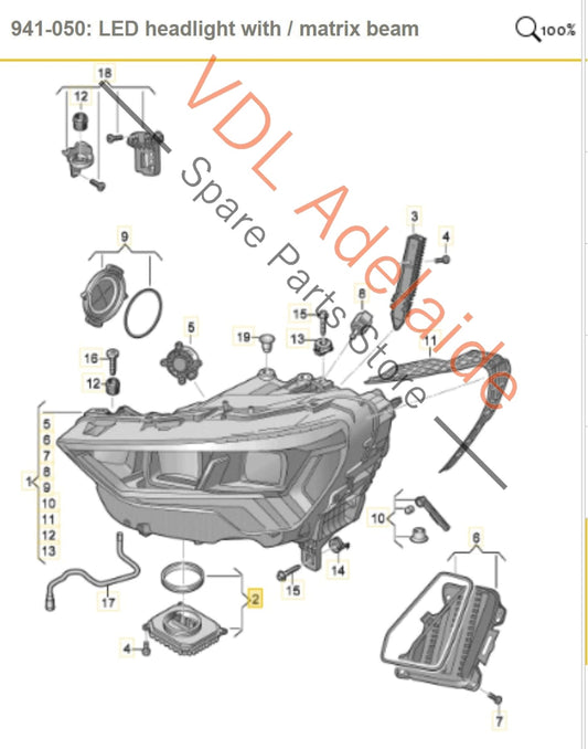 4K0941591BC 4K0941591BG VW Audi Power Module for Headlight 4K0941591BC