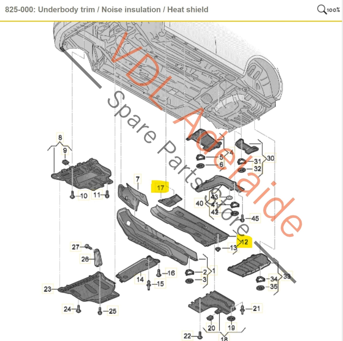 5Q0825202L 5Q0825272A VW Golf Mk7 Right Side Underbody Trim Cover Splash Panel Guard 5Q0825202L 5Q0825272A