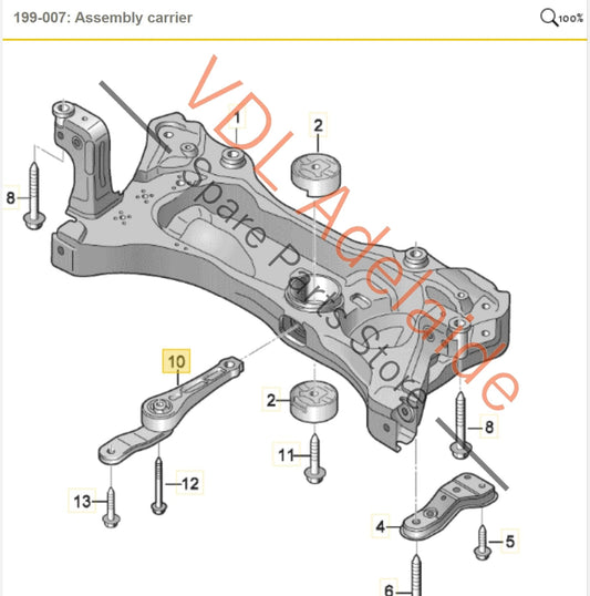 5Q0199855J VW Golf GTi Mk7 Lower Pendulum Mount Support 5Q0199855J