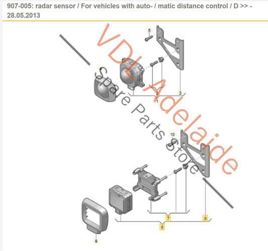 5Q0907561D VW Golf MK7 Front Radar Sensor for ACC Automatic Distance Cruise Control 5Q0907561D