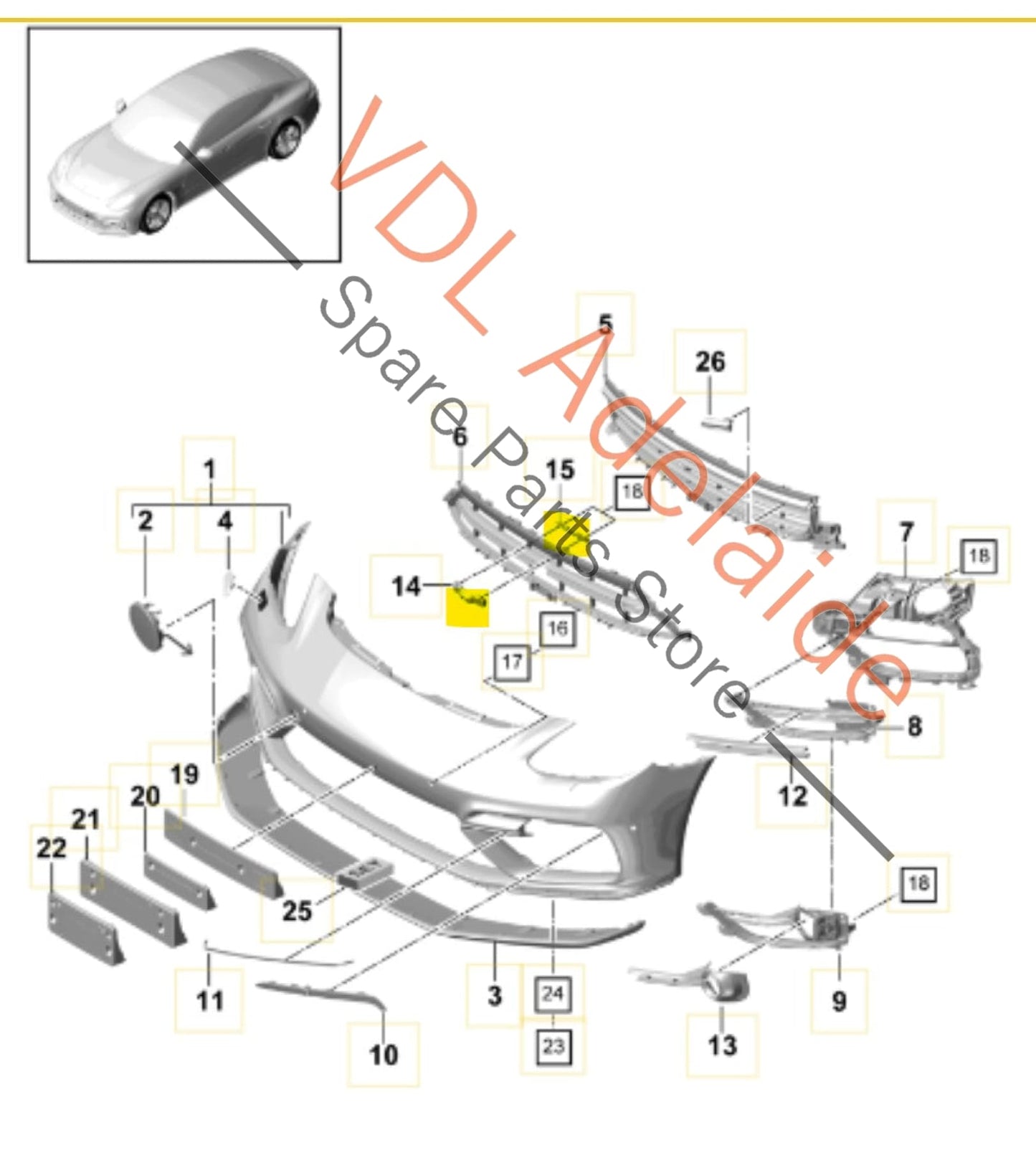 971807762A 971807997A PAB908546 5Q0980546A Porsche Panamera Turbo Front Bumper Middle Real Top View Camera Bracket & Cover 971807762A 971807997A 5Q0980546A PAB908546