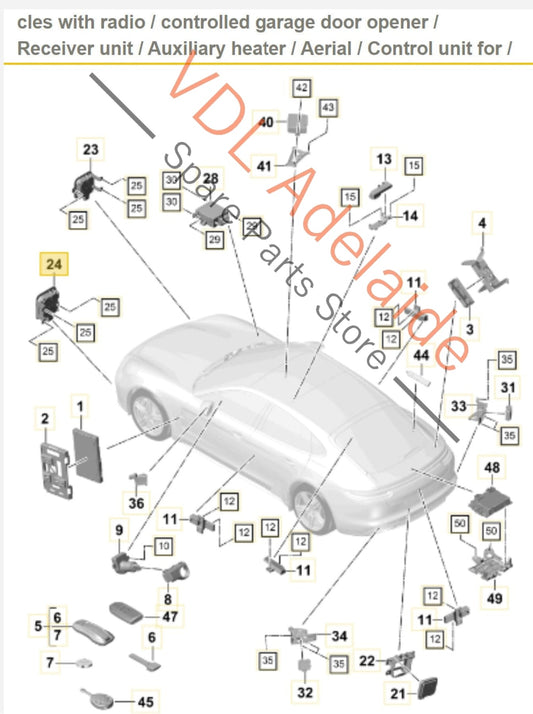 971907541J 971907541D 971907541M  Porsche Panamera Front Left Slave ACC Radar for Cruise Control 971907541D 971907541J 971907541M