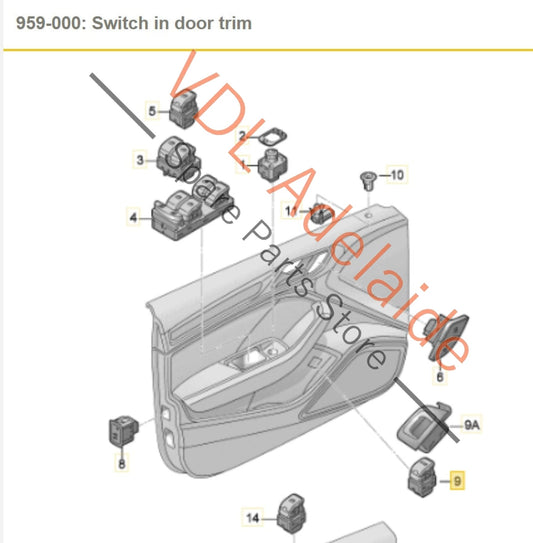 83A959831 83A959831NV6 Audi Q3 RSQ3 F3 Electric Trunk Boot Hatch Tailgate Open Close Switch 83A959831 NV6