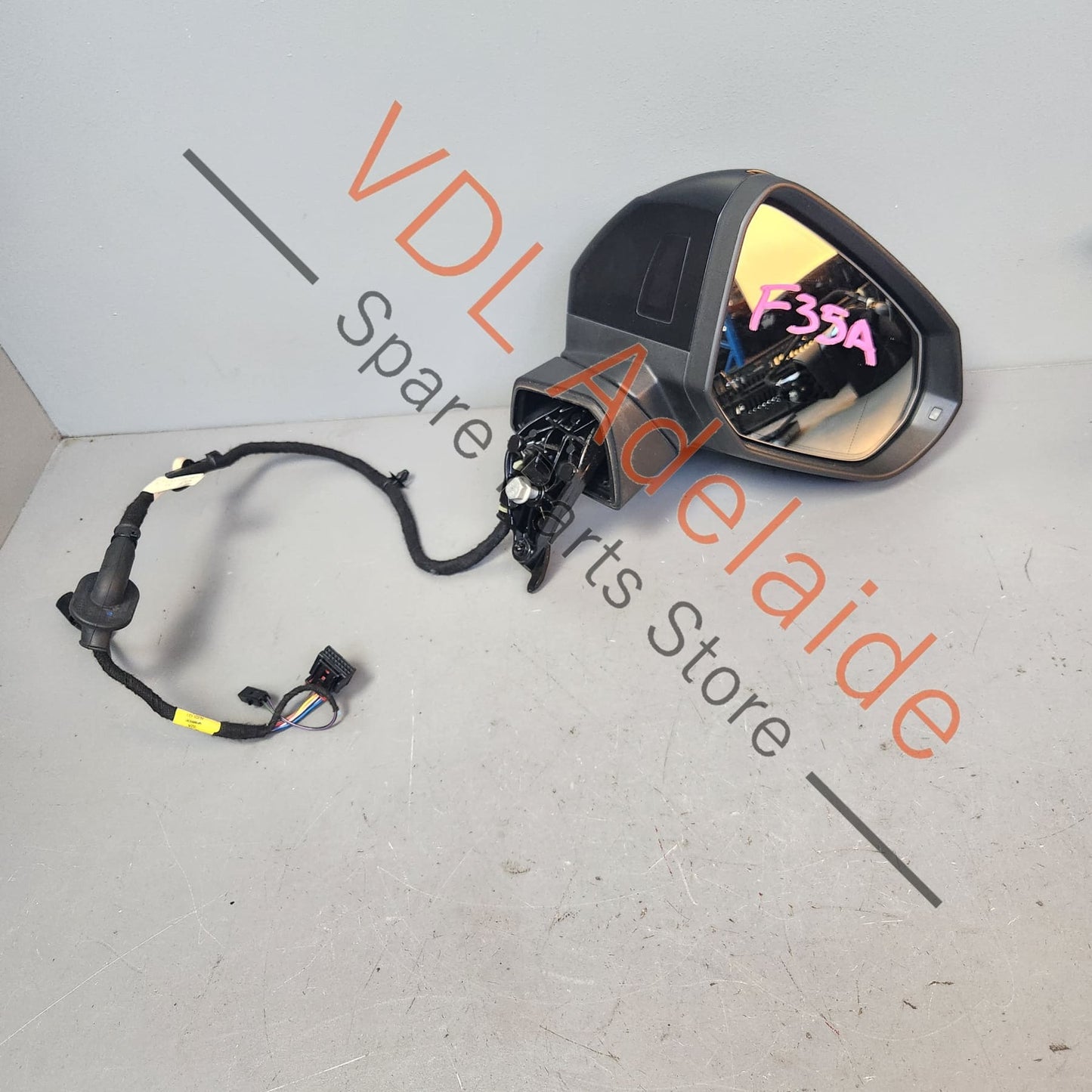 83C857410J9B9 81A857536H 81A857528AGRU Audi Q3 RSQ3 F3 Right Folding Exterior Rear View Wing Mirror w automatic anti dazzle, parking camera & glass