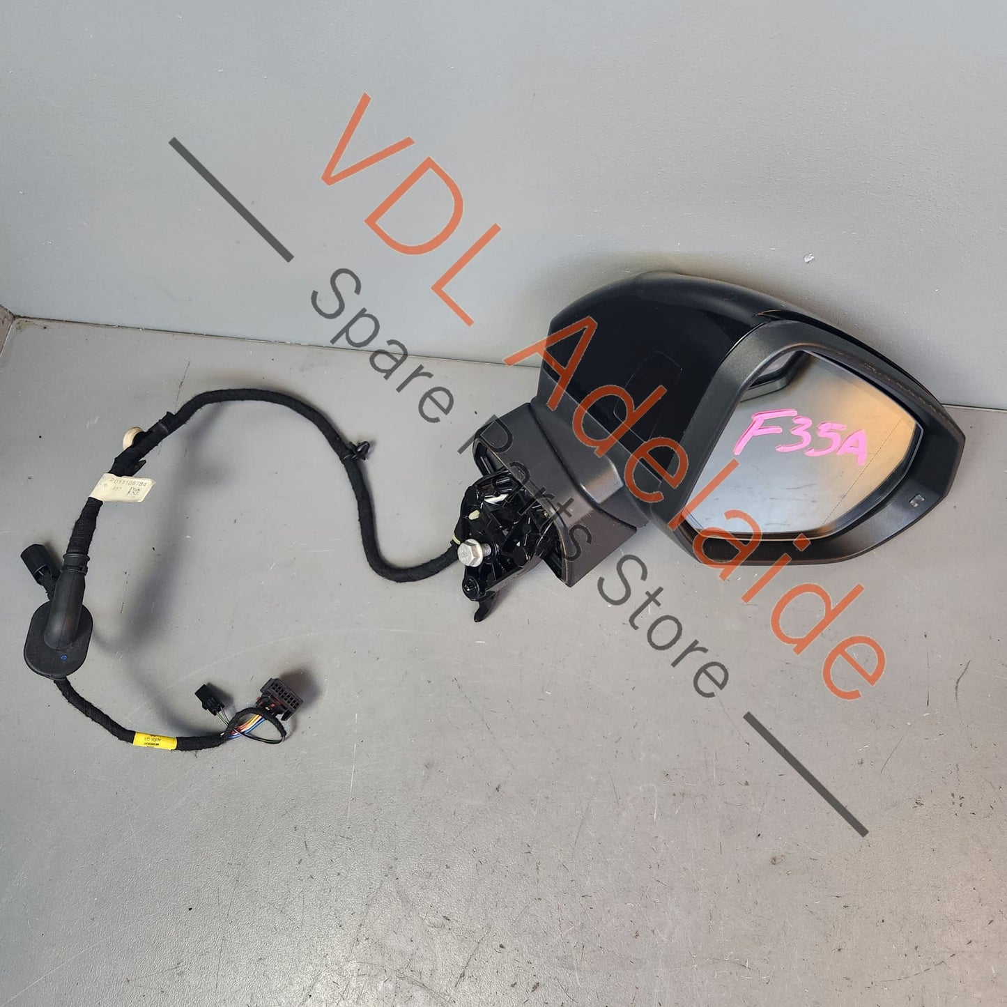 83C857410J9B9 81A857536H 81A857528AGRU Audi Q3 RSQ3 F3 Right Folding Exterior Rear View Wing Mirror w automatic anti dazzle, parking camera & glass