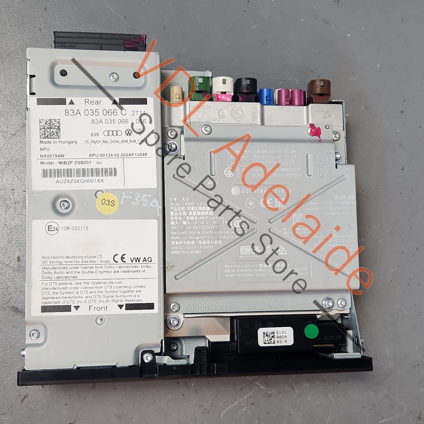 83A035066C 83A035066E Audi Central Computer MIB2+ High 83A035066C MIB2P ZSB001 83A035066E