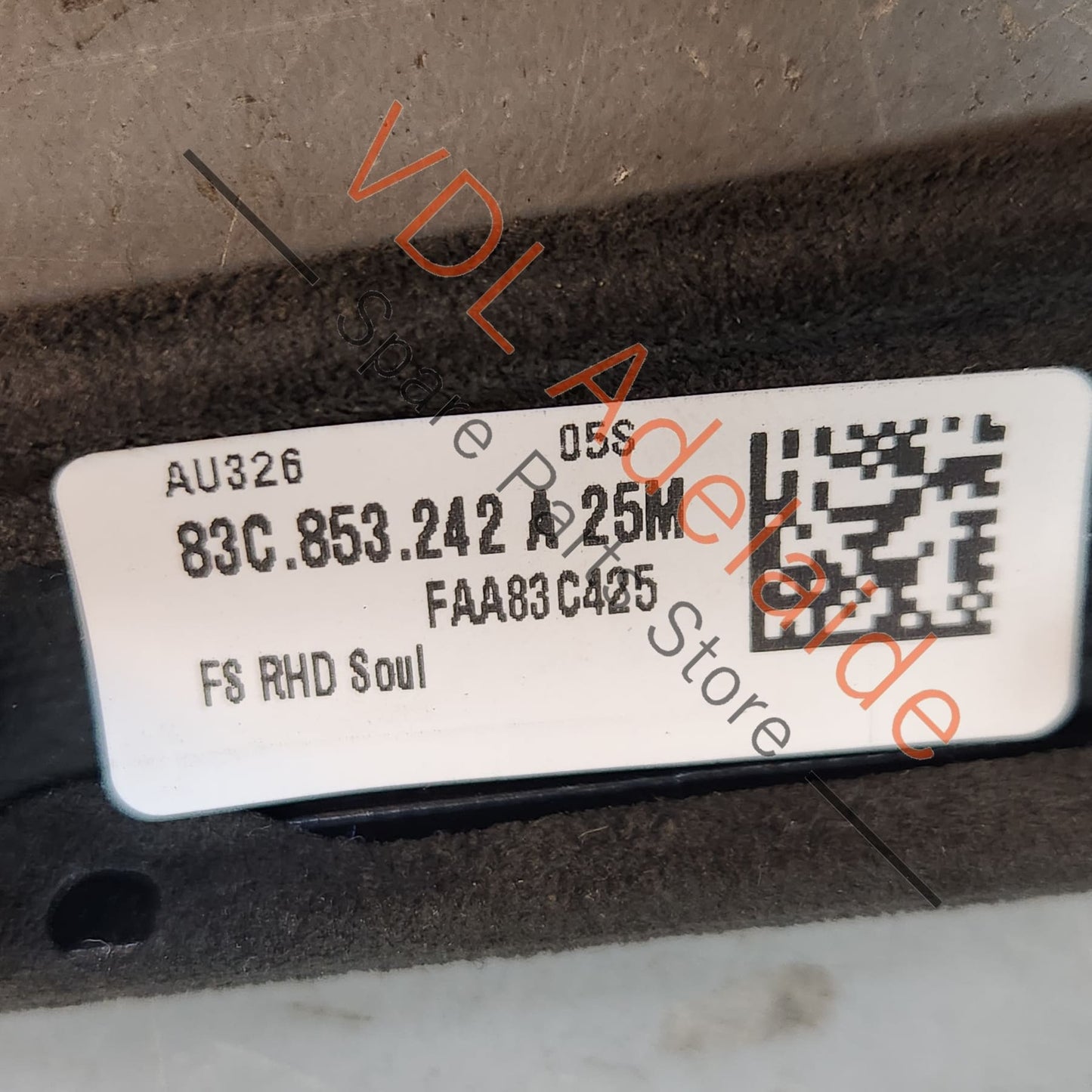 83C853242A25M Audi RSQ3 F3 Drivers Side Alcantera Dashboard Insert Trim Suits RHD models 83C853242A 25M