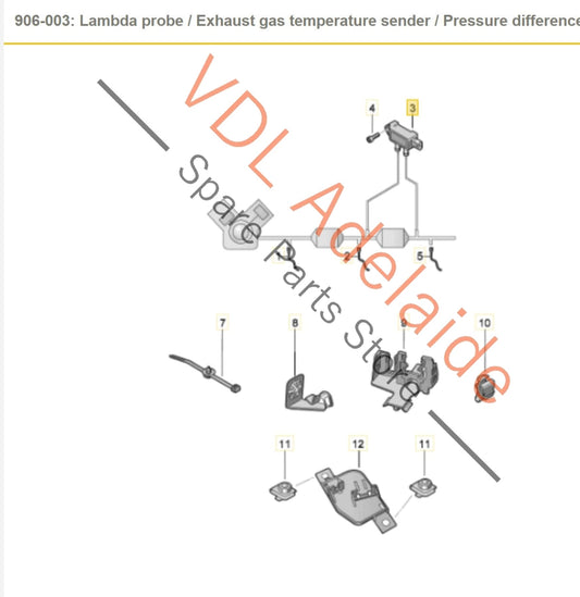057906051H Audi Exhaust Pressure Difference Sensor 057906051H
