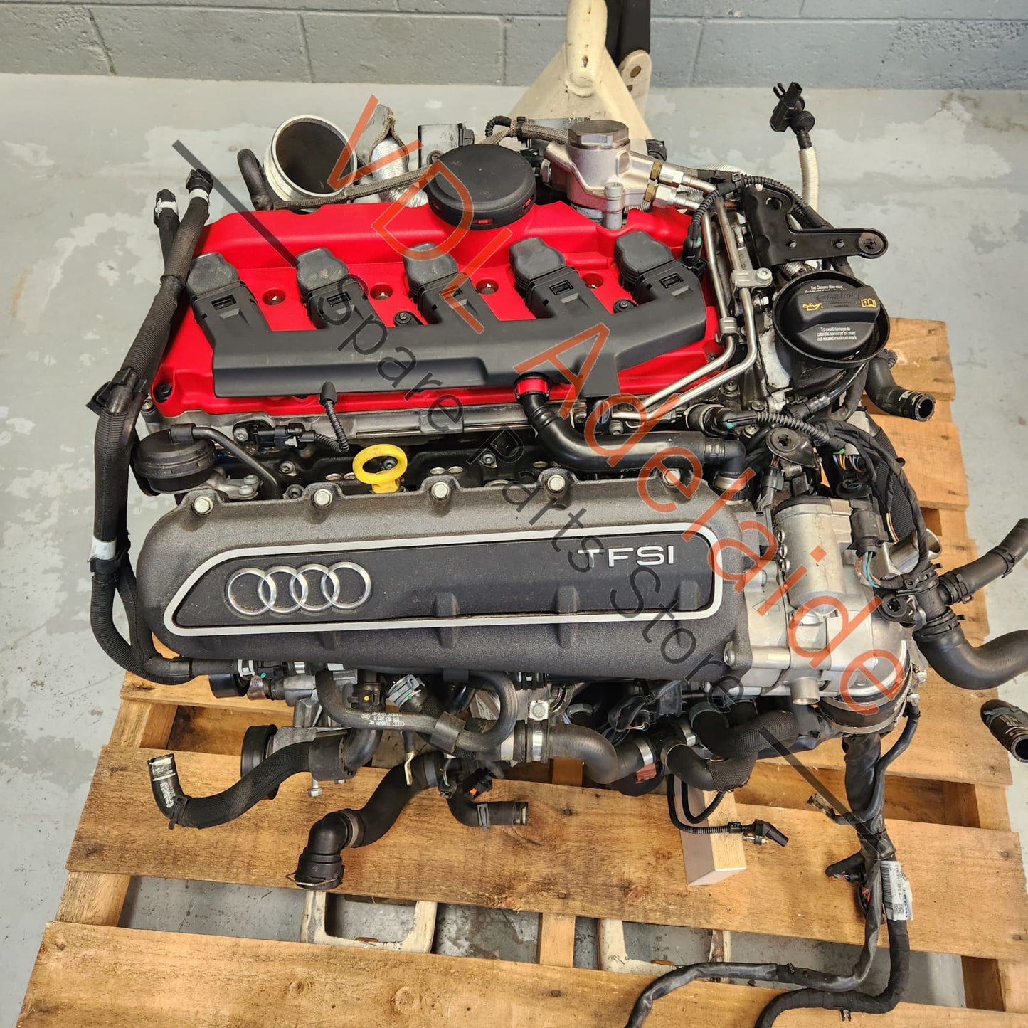 07K100032H Audi RS3 8V Iron Block CZGB CZG 270kw 5cyl Complete Motor Engine w Turbo, Wiring & Hoses