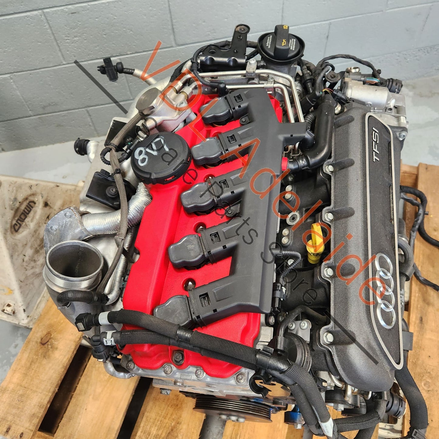 07K100032H Audi RS3 8V Iron Block CZGB CZG 270kw 5cyl Complete Motor Engine w Turbo, Wiring & Hoses