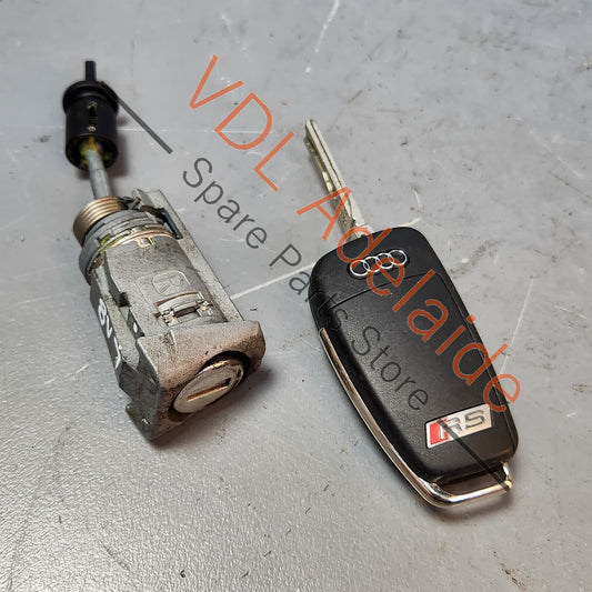 107837168CP Audi A3 S3 RS3 8V Exterior Door Lock with Matching Blade Key 107837168CP
