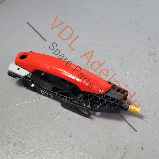 8V0837206A 8V2837880A Audi A3 S3 RS3 8V Door Handle & Mounting Bar Right Front with Sensor Y6Y6 Y6 / Y3T Catalunya Red Metallic