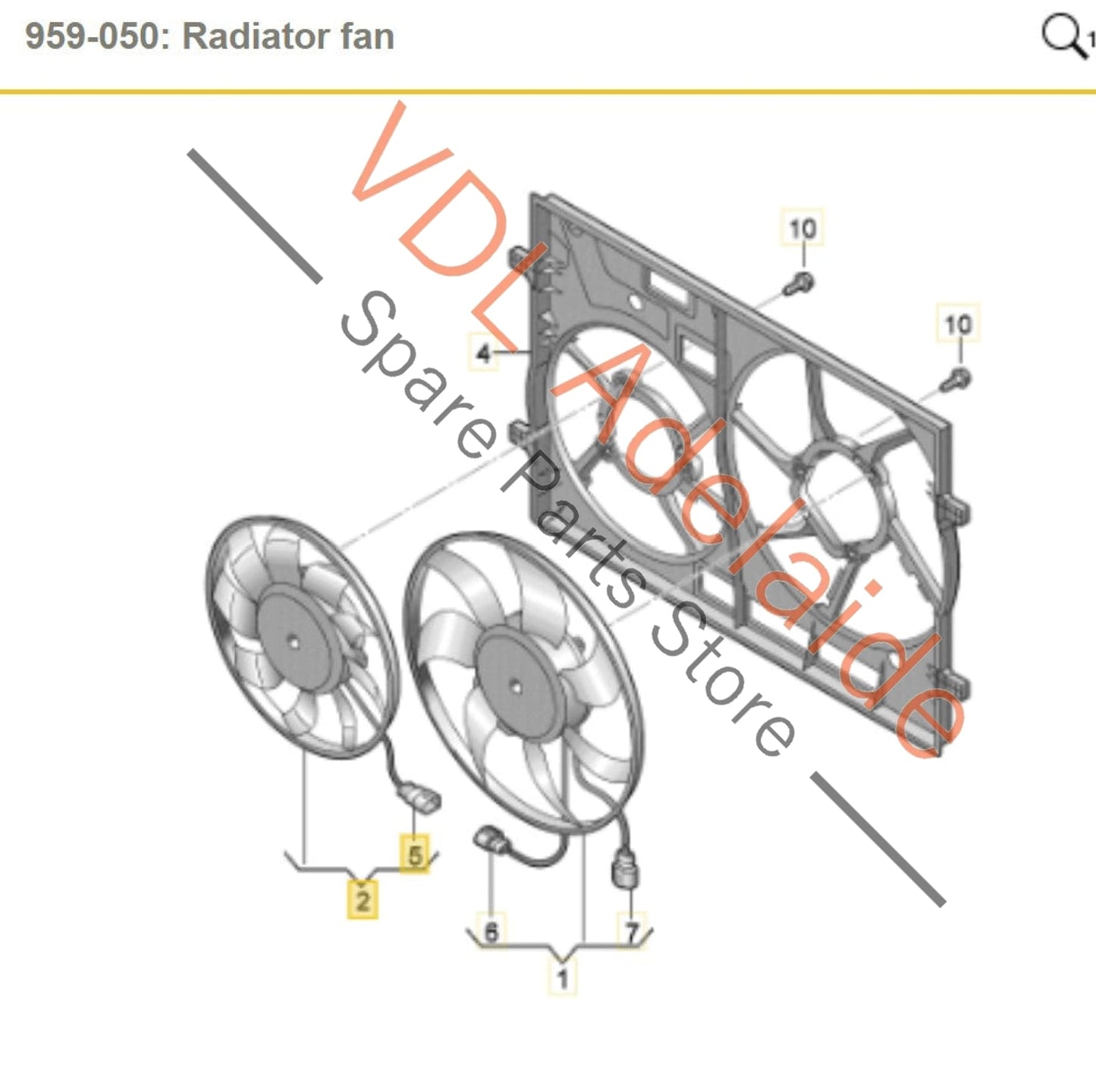 3Q0121455AH 5Q0121455AH Audi RS3 8V 200W 295mm Radiator Fan 5Q0121455AH / 3Q0121455AH