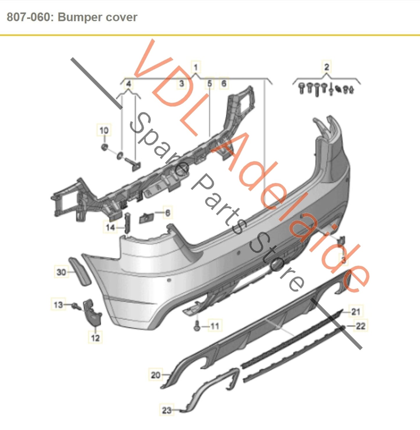 8V4807067JGRU 8V0253181F Audi RS3 8V Hatch Rear Bumper Assembly & Rear Muffler Y6Y6 Y6 / Y3T Catalunya Red Metallic