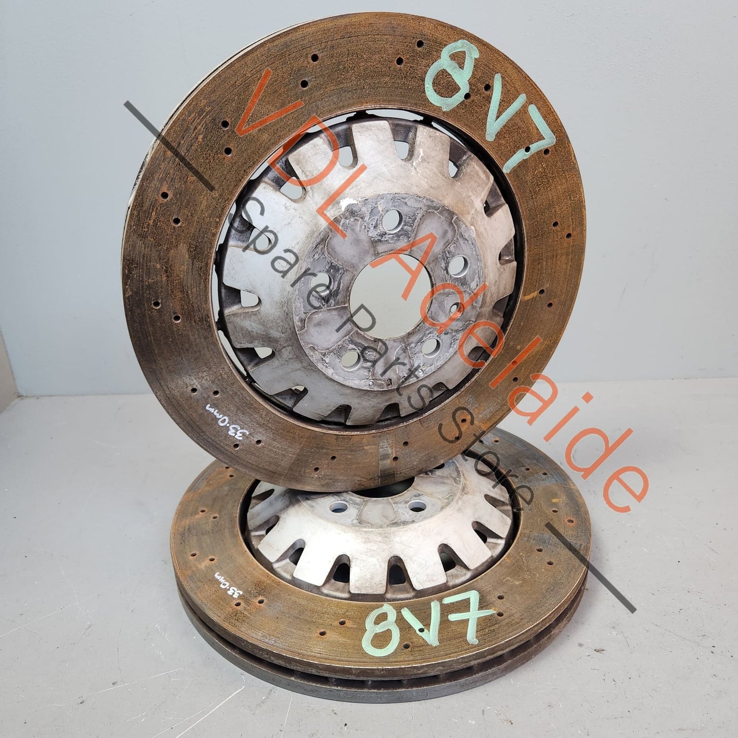 8V0615301S Pair of Genuine Audi RS3 8V Brembo Front Brake Disc Rotor 370 x 34 mm 8V0615301S