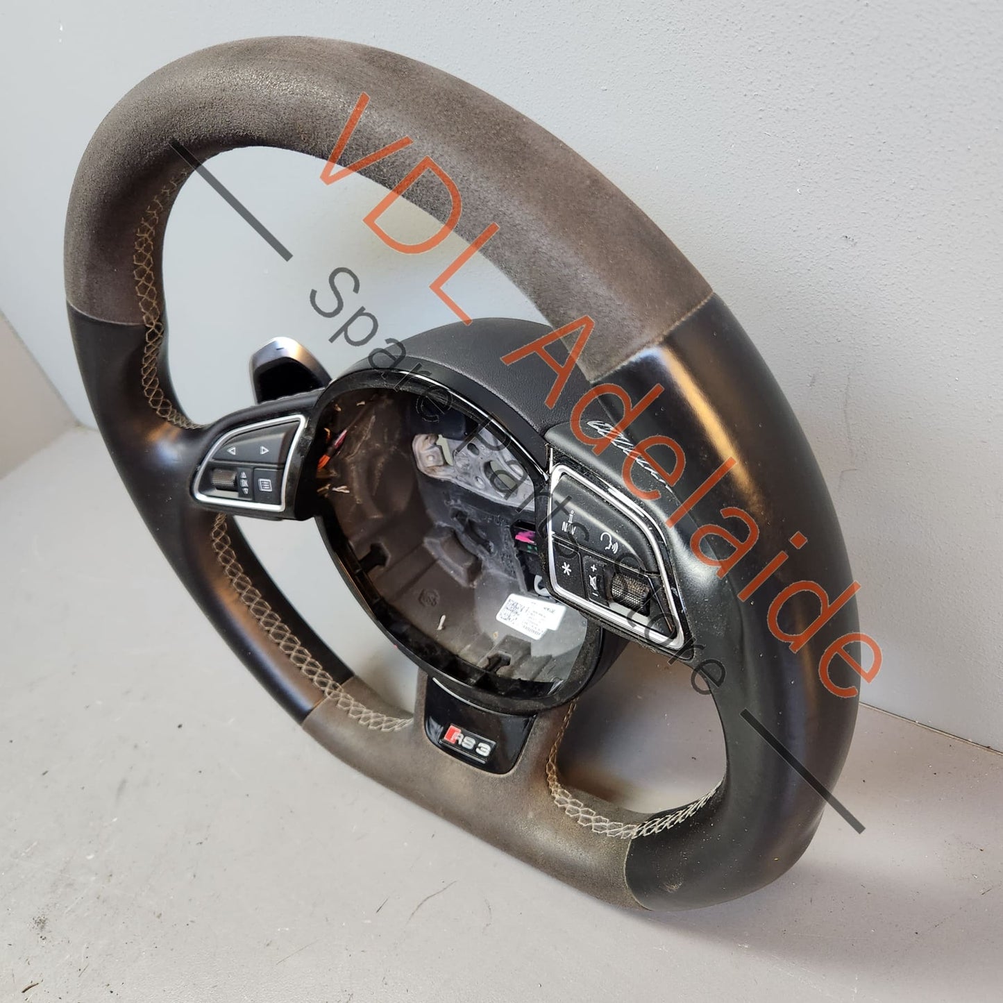 8V0419091AG Audi A3 S3 RS3 8V Alcantara Flat Bottom Sport Steering Wheel Black 8V0419091AG MCY