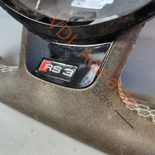 8V0419091AG Audi A3 S3 RS3 8V Alcantara Flat Bottom Sport Steering Wheel Black 8V0419091AG MCY