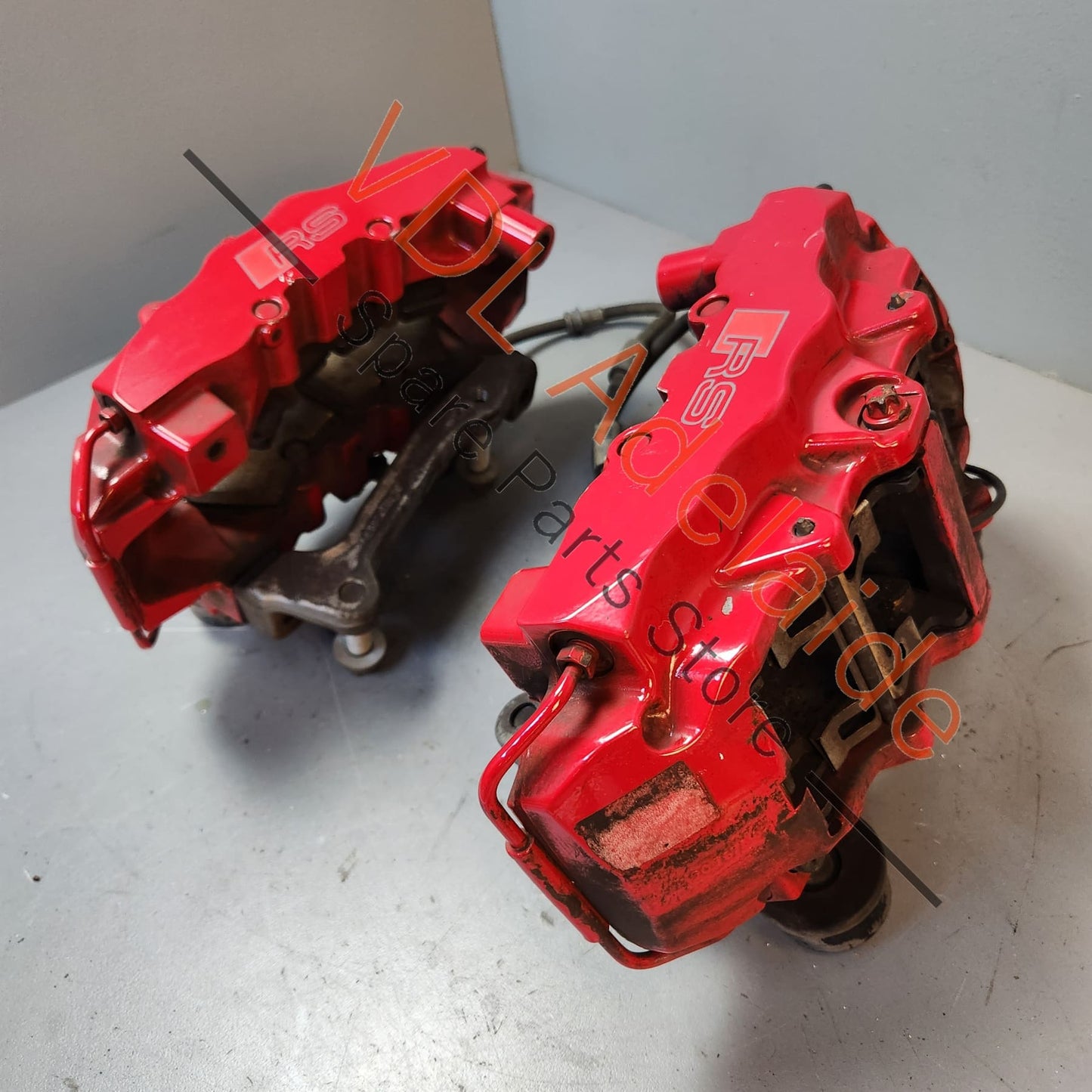 8V0615107C 8V0615108C Audi RS3 8V Front 4 Piston Brake Calipers Set Kit Brembo Tornado Red