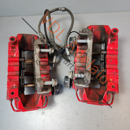 8V0615107C 8V0615108C Audi RS3 8V Front 4 Piston Brake Calipers Set Kit Brembo Tornado Red