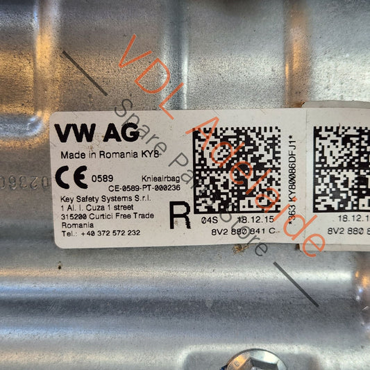 8V2880841C Audi A3 S3 RS3 8V Drivers Knee Air Bag Airbag 8V2880841C