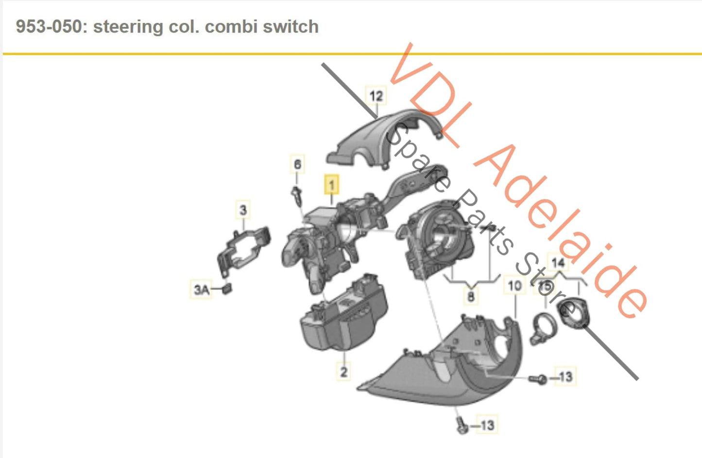 8V0953521GK 8V0953502R Audi A3 S3 RS3 8V Steering Column Switch for Indicators Wipers Cruise 8V0953521GK 8V0953502R