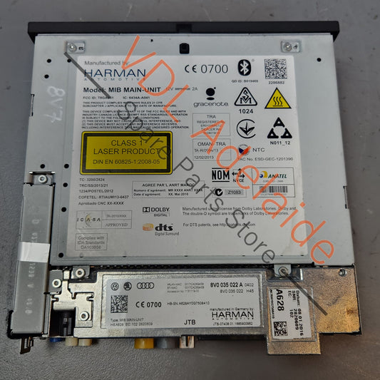 8V0035022A Audi A3 S3 RS3 8V Harman Dash Panel Box MIB Multimedia Navigation Central Computer 8V0035022A