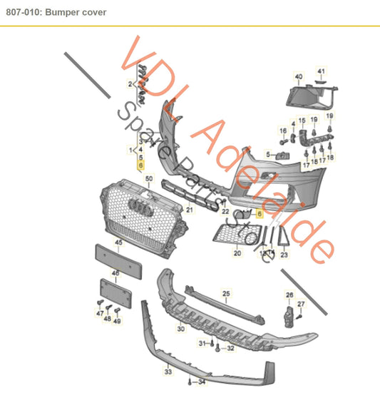 8V4955275 Audi RS3 8V Front Bumper Bar Left Headlight Washer Cover Flap Trim 8V4955275 GRU Y6Y6 Y6 / Y3T Catalunya Red Metallic