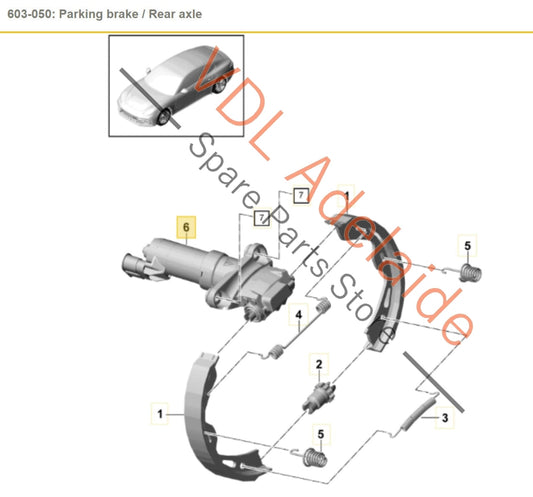 298609404   Porsche Panamera Turbo 971 Rear Right Park Brake Servo Motor 298609404