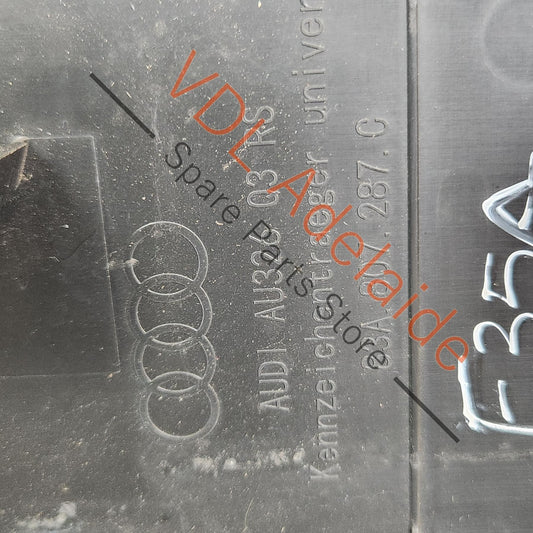 83A807287C Audi RSQ3 Front Bumper Number Lincence Plate Holder Bracket Trim 83A807287C