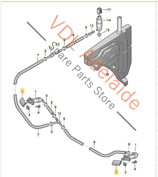 4L0955276G Audi Q7 4L Right RHS Side Headlight Washer Nozzle Cover Cap 4L0955276G