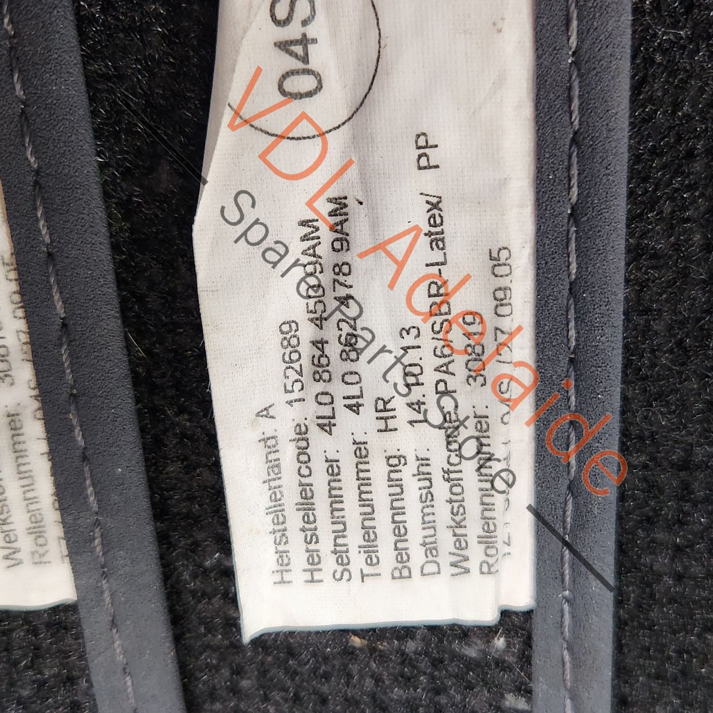 4L2863691D9AM 4L2863691D Genuine OEM Audi Q7 4L Set of Floor Carpet Mats 4L2863691D