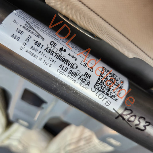 4L0880742A Audi Q7 4L Right Side RHS Curtain Head Airbag Air Bag Unit 4L0880742A